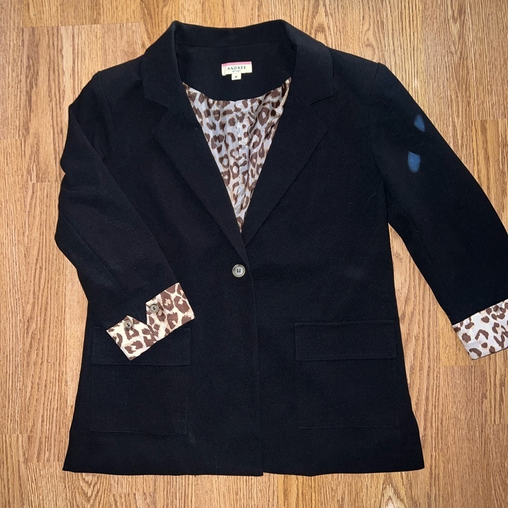 Black and Cheetah Blazer